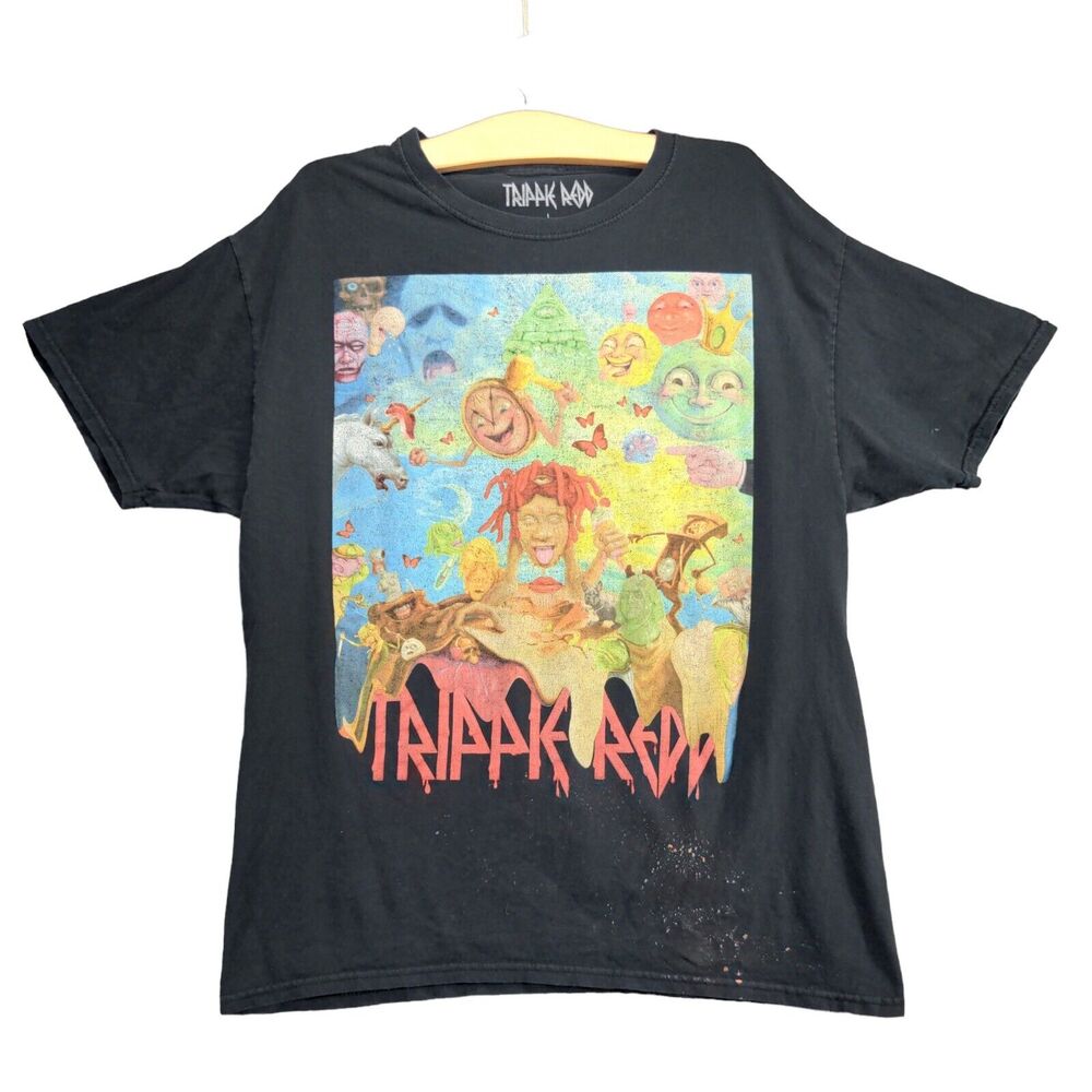 Trippie Redd T Shirt Mens Size L Big Graphic Rap Music Short Sleeve